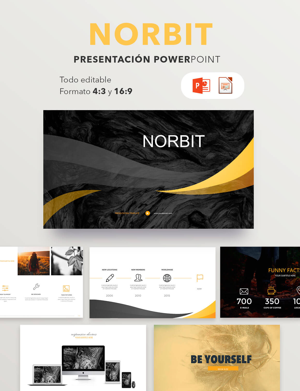 Plantilla Premium Presentación Empresa Norbit | Presentaciones PPT